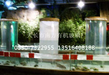 圆柱形鱼缸，生态酒店鱼缸